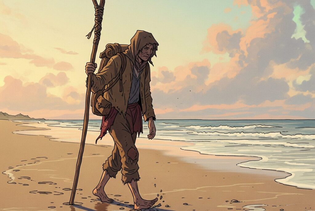 復活の日　南へ南へ歩き続ける人の姿